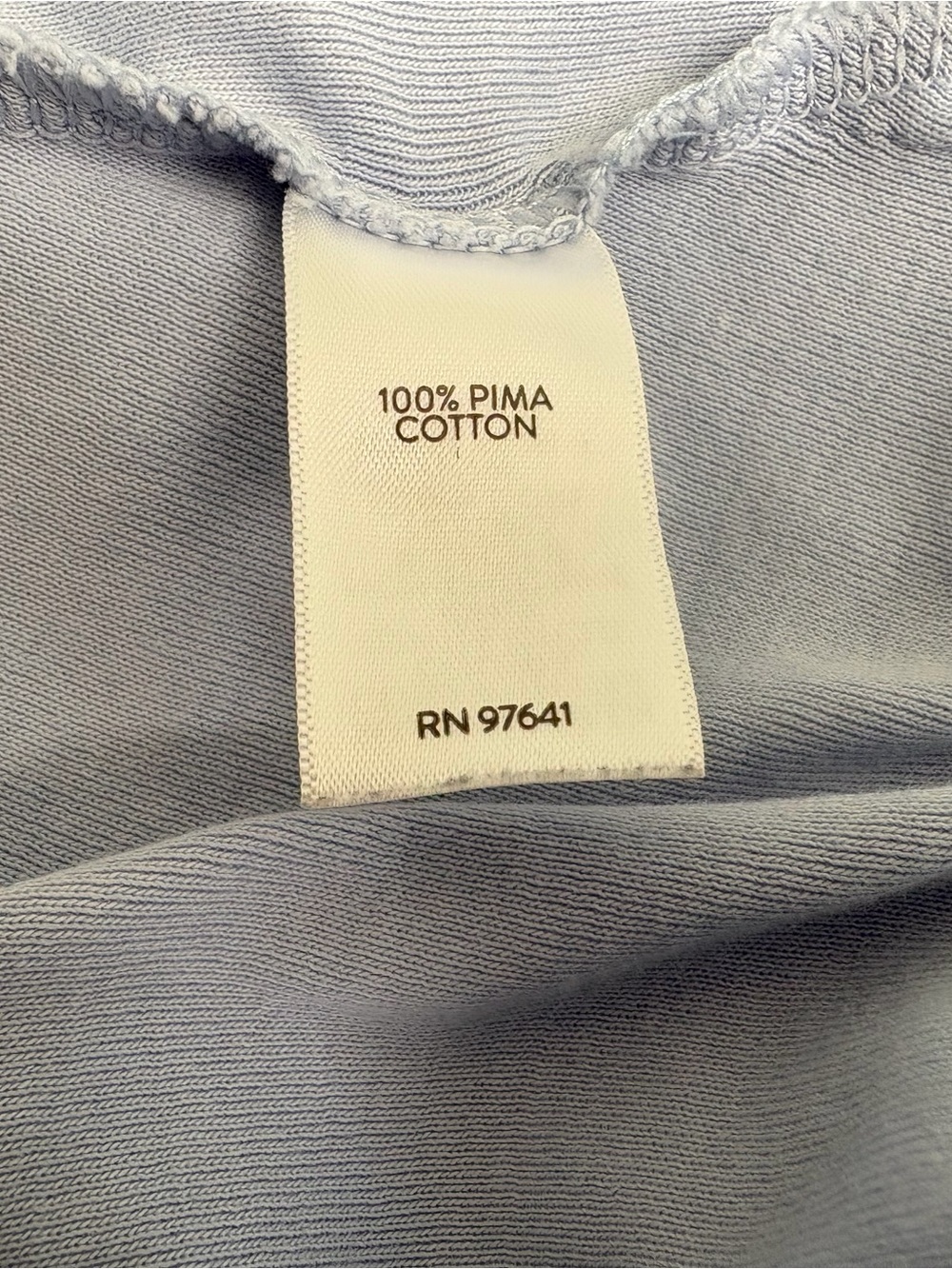 J. Jill Relaxed V-Neck 3/4 Sleeve Top in Soft Light Blue, Pima cotton - Picture 5 of 6